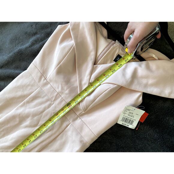 Xscape NWT Off The Sholder Crepe Dress in Blush Pink, Size 8, MSRP $230 - Picture 6 of 11